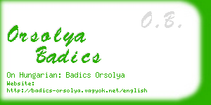 orsolya badics business card